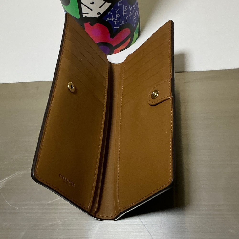 Coach Snowflake Brown and Gold Signature Wallet - Picture 3 of 3